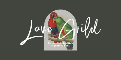 Love Grild Signature Font Poster 1