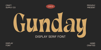 Gunday Font Poster 1