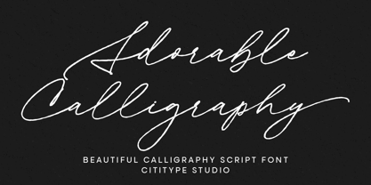 Adorable Calligraphy Font Poster 1