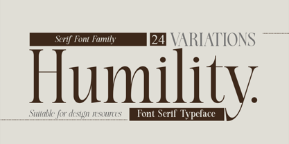 Humility Font Poster 1
