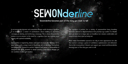 Sewonderline Font Poster 3