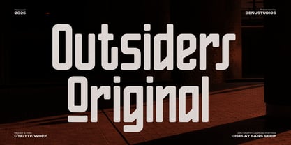 Outsiders Original Font Poster 1