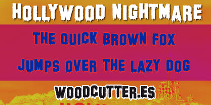 Hollywood Nightmare Font Poster 2