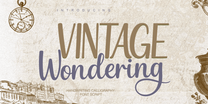 Vintage Wondering Font Poster 1