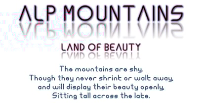 Ongunkan Alps Thin Font Poster 4