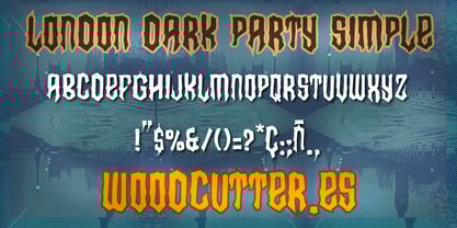 London Dark Party Font Poster 5