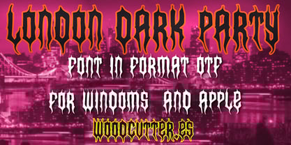 London Dark Party Font Poster 4