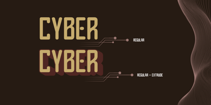 Cyber Techno Font Poster 3