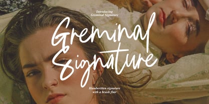 Greminal Signature Brush Font Poster 1