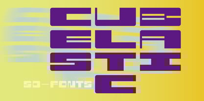 Cubelastic Font Poster 2