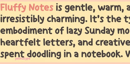 Fluffy Notes Font Poster 2