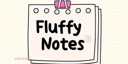 Fluffy Notes Font Poster 1
