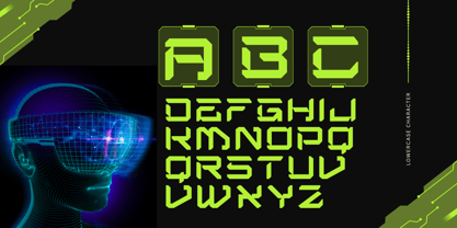 Aliensrobot Cyberpunk Font Poster 8