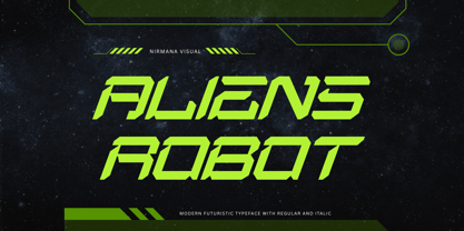 Aliensrobot Cyberpunk Font Poster 1