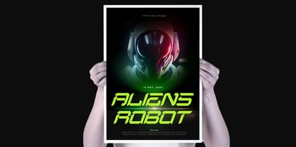 Aliensrobot Cyberpunk Font Poster 2
