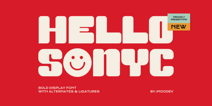 Hello Sonyc Font Poster 1
