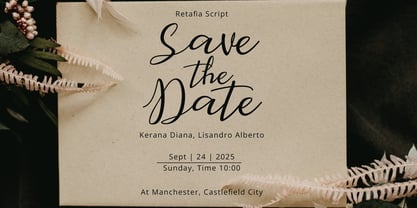 Retafia Script Font Poster 6