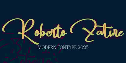 Roberto Zature Font Poster 1