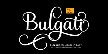 Bulgati Script Font Poster 1