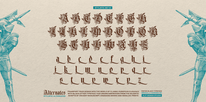 Piston Black Font Poster 8