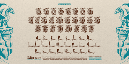 Piston Black Font Poster 11