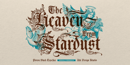 Piston Black Font Poster 3