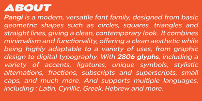 Pangi Font Poster 2