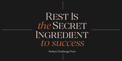 Perfect Challenge Font Poster 8