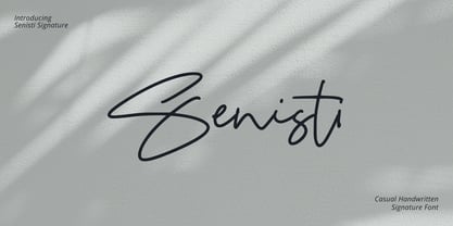 Senisti Signature Font Poster 1