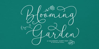 Blooming Garden Font Poster 1