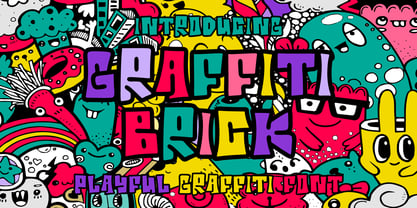 Graffiti Brick Font Poster 1
