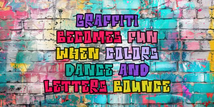 Graffiti Brick Font Poster 4