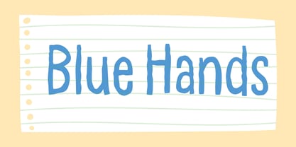 Blue Hands Font Poster 1