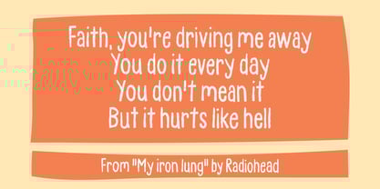 Blue Hands Font Poster 7