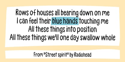 Blue Hands Font Poster 2