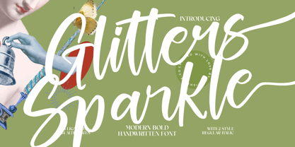 Glitters Sparkle Font Poster 1