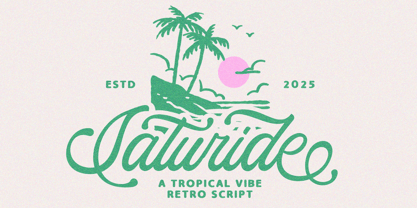 Saturide Script Font Poster 1