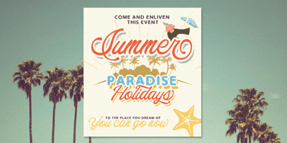 Saturide Script Font Poster 4