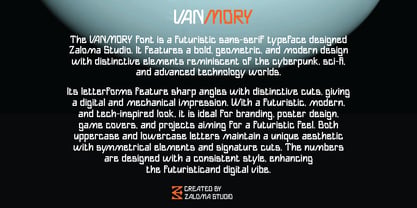 Vanmory Font Poster 2