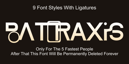 Batoraxis Font Poster 1