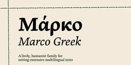 Marco Greek Font Poster 2