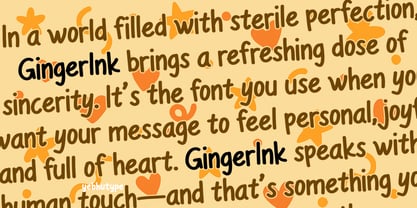 Ginger Ink Font Poster 2