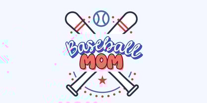 Summer Baseball Font Poster 3