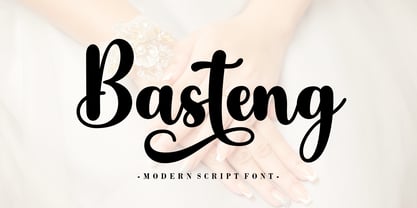 Basteng Script Font Poster 1