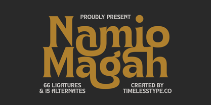 Namio Magah Font Poster 1