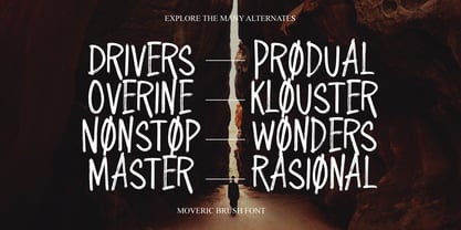 Moveric Brush Font Poster 5