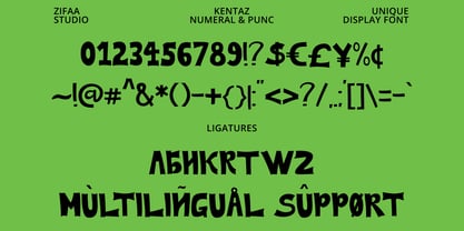 Kentaz Display Font Poster 4
