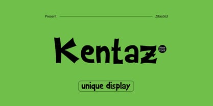 Kentaz Display Font Poster 1