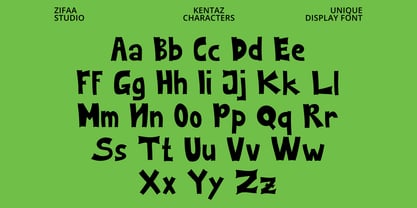 Kentaz Display Font Poster 3