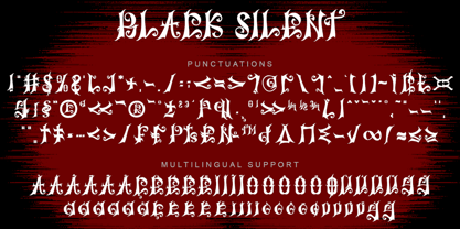 Black Silent Font Poster 12